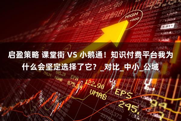 启盈策略 课堂街 VS 小鹅通！知识付费平台我为什么会坚定选择了它？_对比_中小_公域